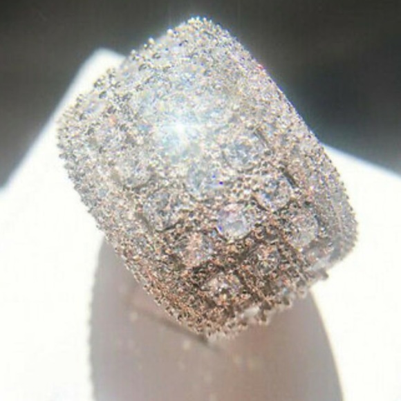 New 925 Sterling silver diamond Luxury Ring - Picture 3 of 4